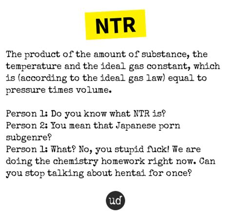 Urban Dictionary: NTR.